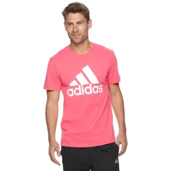Men's adidas Classic Badge of Sport Tee -Deals Adidas Store 2592871 Prism Pink White
