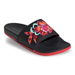 Adidas adilette Cloudfoam Women's Slide Sandals -Deals Adidas Store 2891253 Black Vivid Red