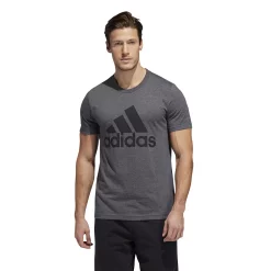 Big & Tall adidas Logo Tee -Deals Adidas Store 3652880 Dark Gray Heather