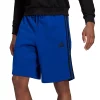 Men's adidas 3-Stripe Fleece Shorts -Deals Adidas Store 4486228 Team Royal Blue Black