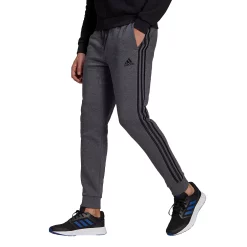 Men's adidas Essentials Fleece Jogger -Deals Adidas Store 4882606 Dark Gray Black