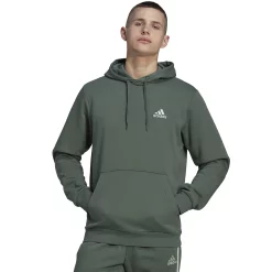 Men's adidas Feel Cozy Pullover Fleece Hoodie -Deals Adidas Store 4882714 Green Oxide