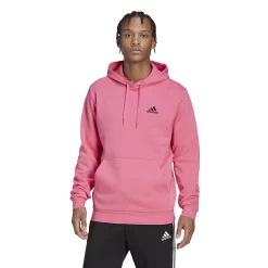 Men's adidas Feel Cozy Pullover Fleece Hoodie -Deals Adidas Store 4882714 Pulse Magenta