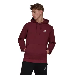 Men's adidas Feel Cozy Pullover Fleece Hoodie -Deals Adidas Store 4882714 Victory Crimson White