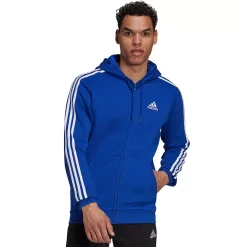Men's adidas Essential Full-Zip Fleece Hoodie 22 Men's adidas Essential Full-Zip Fleece Hoodie -Deals Adidas Store 4883022 Team Royal White