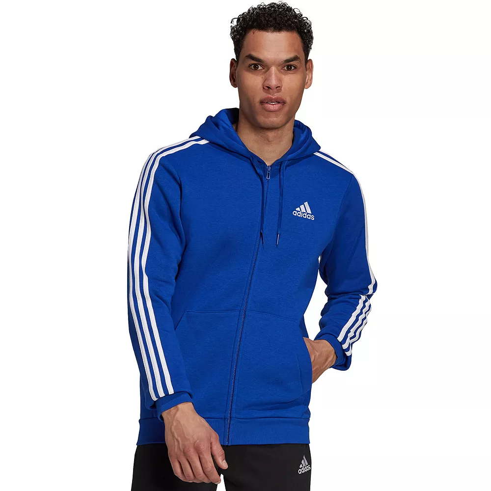 Men's adidas Essential Full-Zip Fleece Hoodie 9 Men's adidas Essential Full-Zip Fleece Hoodie - Image 7