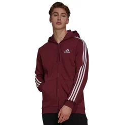 Men's adidas Essential Full-Zip Fleece Hoodie 18 Men's adidas Essential Full-Zip Fleece Hoodie -Deals Adidas Store 4883022 Victory Crimson