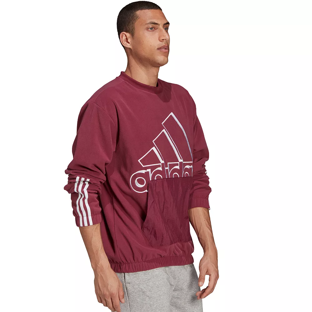Men's adidas Brand Love Polar Fleece Sweatshirt 8 Men's adidas Brand Love Polar Fleece Sweatshirt - Image 6