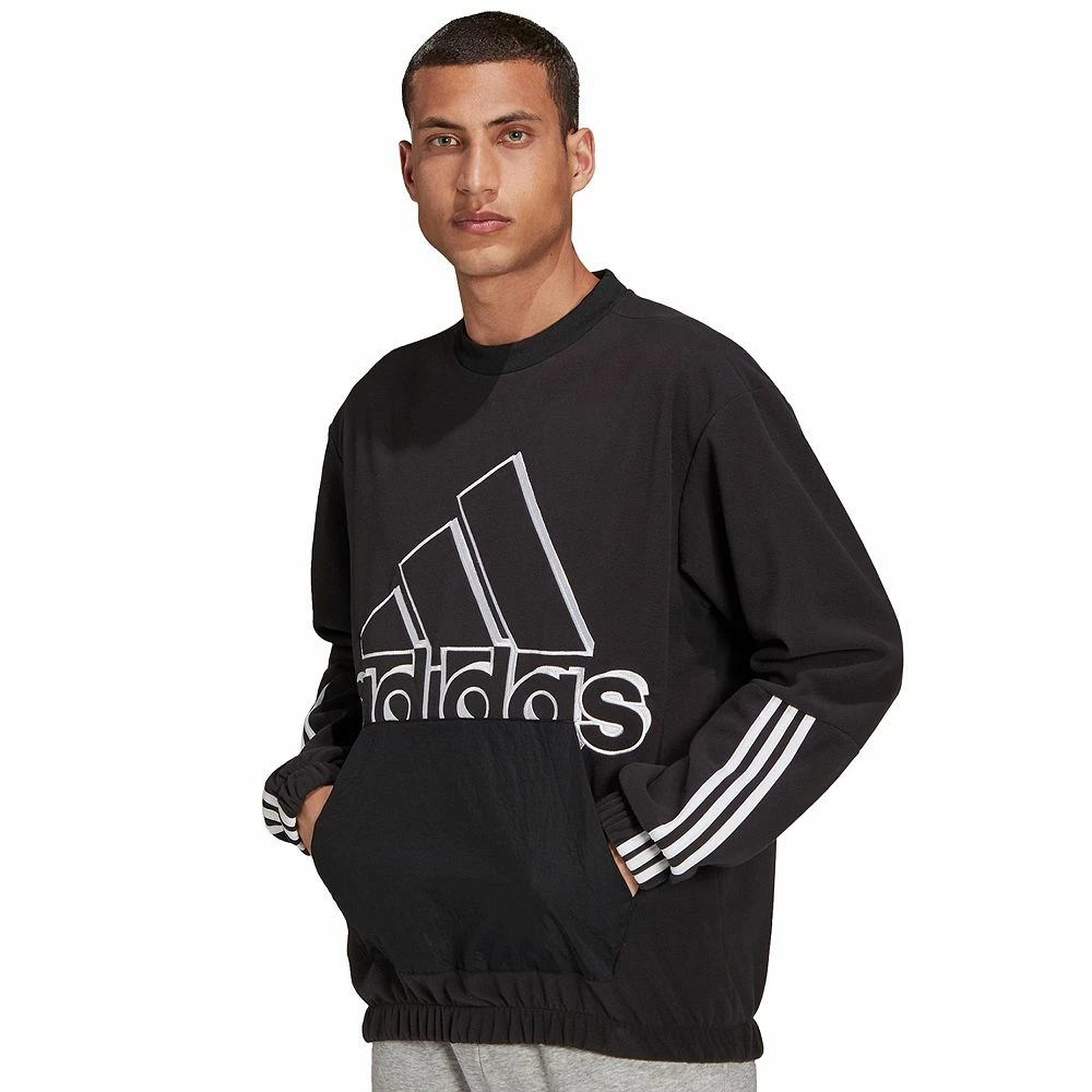 Men's adidas Brand Love Polar Fleece Sweatshirt 4 Men's adidas Brand Love Polar Fleece Sweatshirt - Image 2