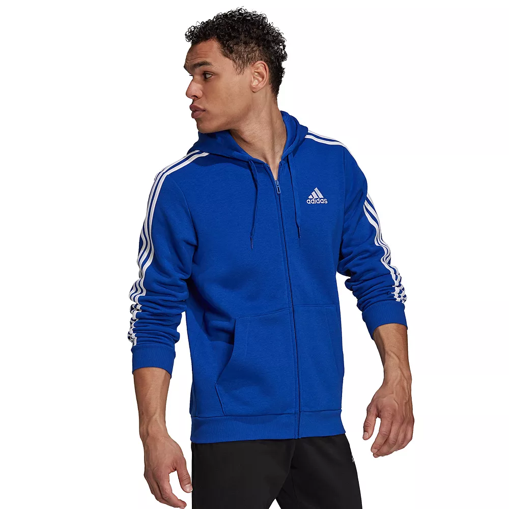 Big & Tall adidas Essential Fleece Full-Zip Hoodie 6 Big & Tall adidas Essential Fleece Full-Zip Hoodie - Image 4