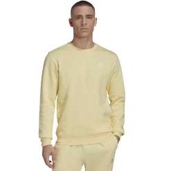 Big & Tall adidas Feel Cozy Fleece Sweatshirt -Deals Adidas Store 5097481 Almost Yellow