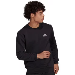 Big & Tall adidas Feel Cozy Fleece Sweatshirt -Deals Adidas Store 5097481 Black White