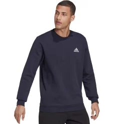 Big & Tall adidas Feel Cozy Fleece Sweatshirt -Deals Adidas Store 5097481 Legend Ink Whtie