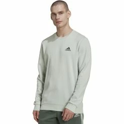 Big & Tall adidas Feel Cozy Fleece Sweatshirt -Deals Adidas Store 5097481 Linen Green