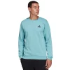 Big & Tall adidas Feel Cozy Fleece Sweatshirt -Deals Adidas Store 5097481 Mint Black