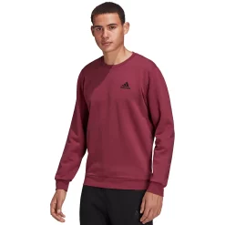 Big & Tall adidas Feel Cozy Fleece Sweatshirt -Deals Adidas Store 5097481 Victory Crimson Black
