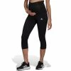 Maternity adidas High-Waisted Capri Leggings -Deals Adidas Store 5237161 Black White