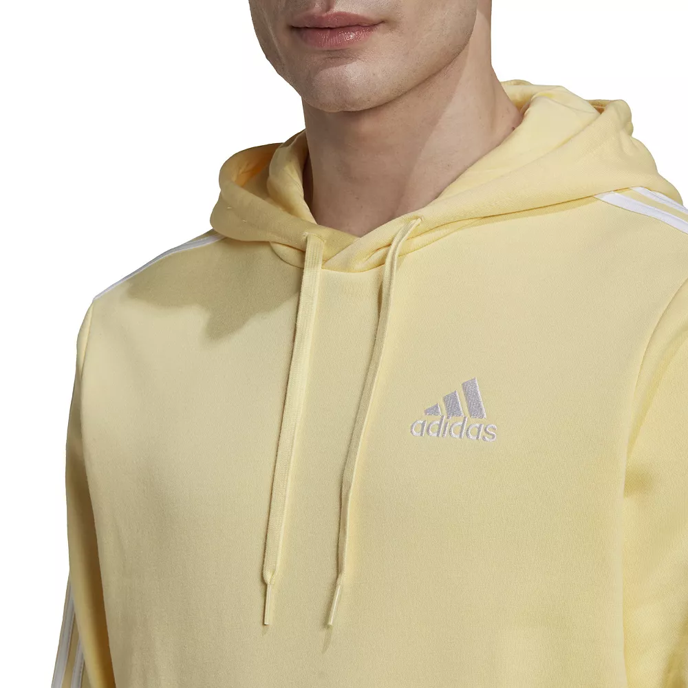 Big & Tall adidas Essential 3-Stripe Fleece Hoodie 6 Big & Tall adidas Essential 3-Stripe Fleece Hoodie - Image 4