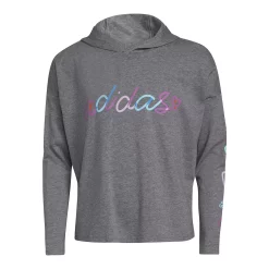 Girls 7-16 adidas Hooded Graphic Tee -Deals Adidas Store 5559783 Charcoal Gray Heather