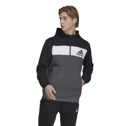 Men's adidas Quarter-Zip Hooded Track Top -Deals Adidas Store 5593299 Black