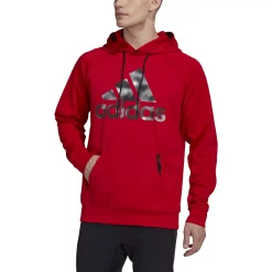 Men's adidas AEROREADY Game and Go Camo Logo Fleece Hoodie -Deals Adidas Store 5634627 ALT4