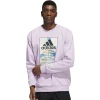 Men's adidas Graphic Fleece Sweatshirt -Deals Adidas Store 5649880 Bliss Lilac