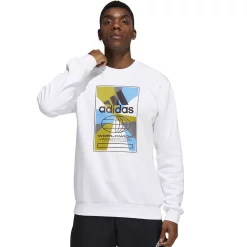Men's adidas Graphic Fleece Sweatshirt -Deals Adidas Store 5649880 White
