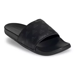 Adidas Adilette Comfort Men's Graphic Slide Sandals -Deals Adidas Store 6048470 Black Carbon
