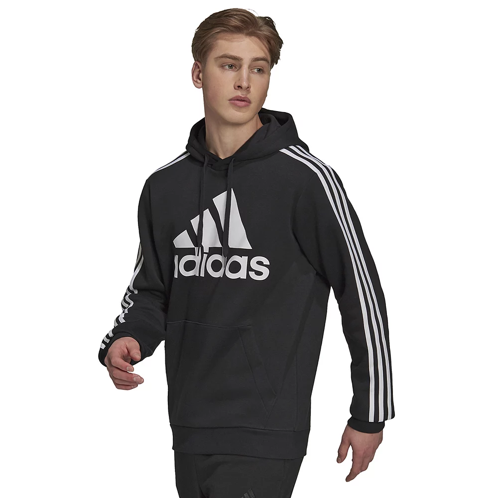 Men's adidas Essential Big Logo Fleece Hoodie 5 Men's adidas Essential Big Logo Fleece Hoodie - Image 3
