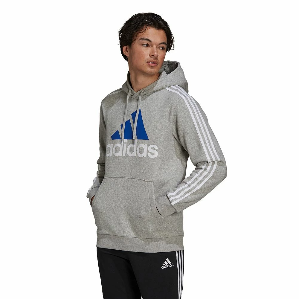 Men's adidas Essential Big Logo Fleece Hoodie 4 Men's adidas Essential Big Logo Fleece Hoodie - Image 2