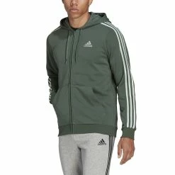Men's adidas Essential Full-Zip Fleece Hoodie -Deals Adidas Store 6172049 ALT5